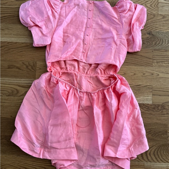 Vineyard Vines Pink Mini Dress with Puff Sleeves - Picture 2 of 5